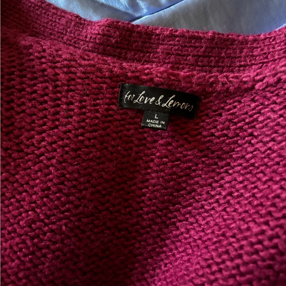 NWOT For Love & Lemons Cropped Sweater Vest - Picture 3 of 4